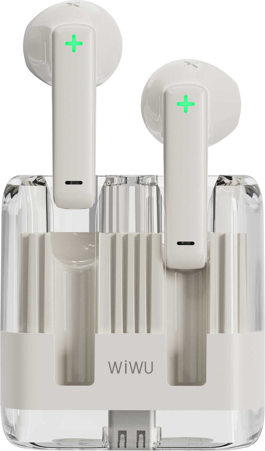 Bluetooth håndfri WiWu T21, TWS, hvit 