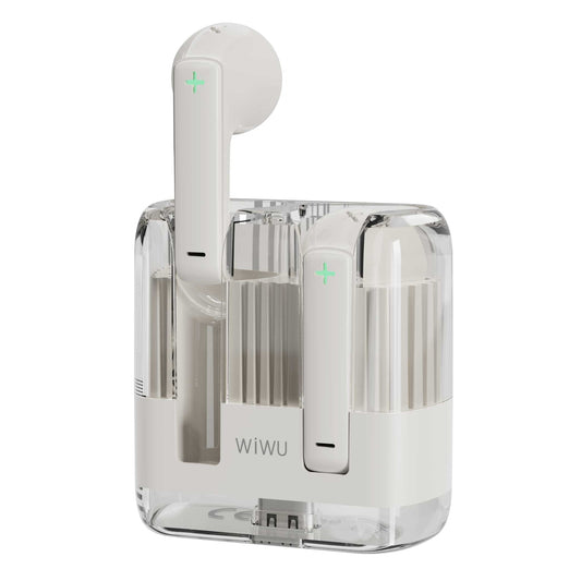 Bluetooth håndfri WiWu T21, TWS, hvit 