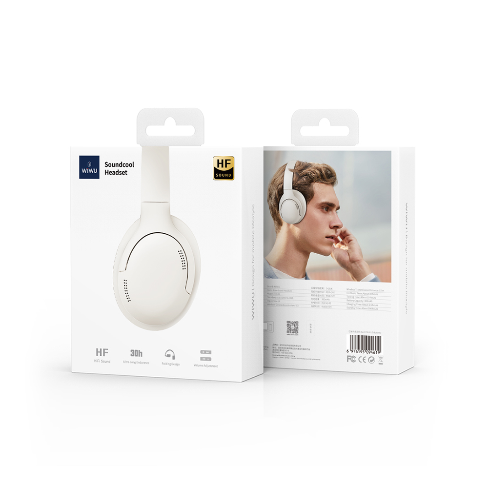 Håndfri Bluetooth WiWu TD-02, A2DP, hvit 