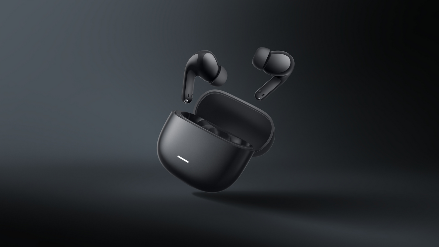 Handsfree Bluetooth Xiaomi Redmi Buds 8 Lite, TWS, ANC, MultiPoint, Svart BHR08OMGL