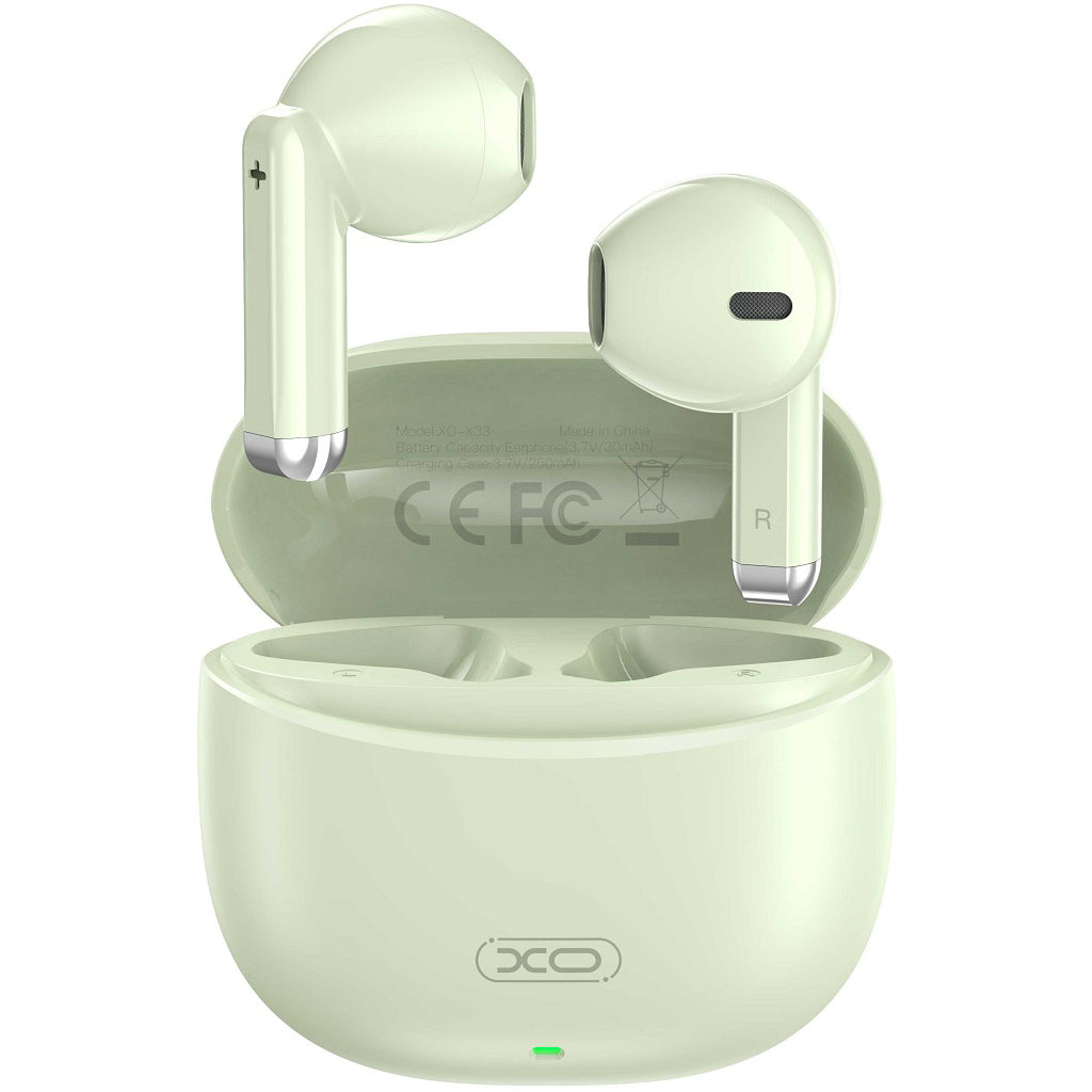 Håndfri Bluetooth XO Design X33, TWS, grønn 