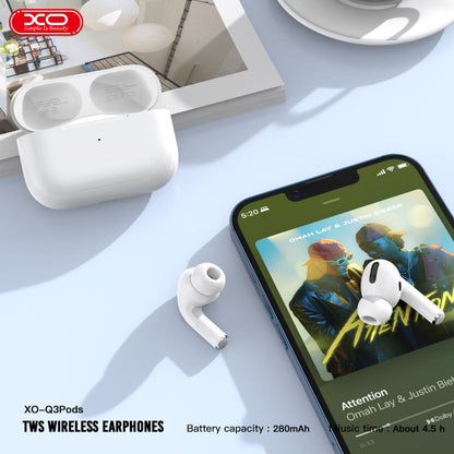 Handsfree Bluetooth XO Design Q3 Pods, TWS, Hvit