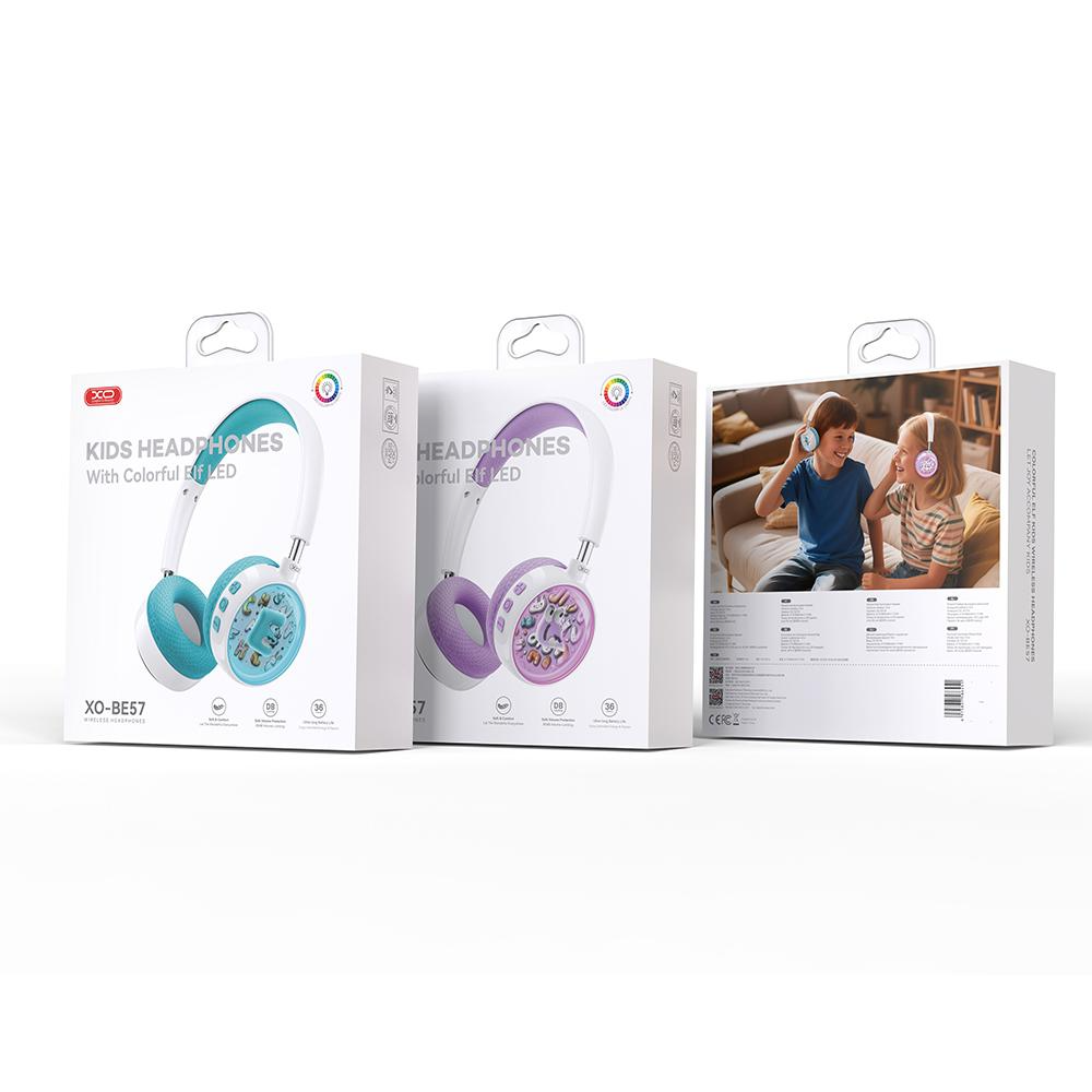 Handsfree Bluetooth XO Design BE57 Cartoon Kids, A2DP, Lilla
