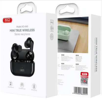 Handsfree Bluetooth XO Design X40, TWS, Svart