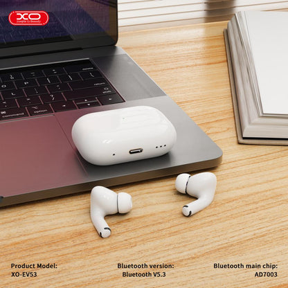Handsfree Bluetooth XO Design EV53, TWS, ANC, Hvit