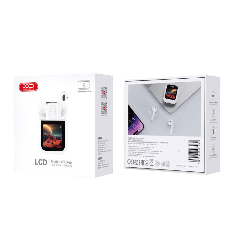 Handsfree Bluetooth XO Design X46 2. generasjon, TWS, hvit