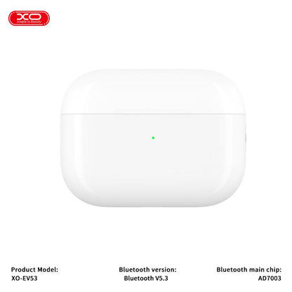 Handsfree Bluetooth XO Design EV53, TWS, ANC, Hvit