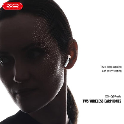 Handsfree Bluetooth XO Design Q5 Pods, TWS, Hvit
