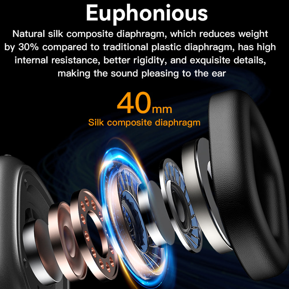 Handsfree Bluetooth Yesido EP05, A2DP, ANC, Svart