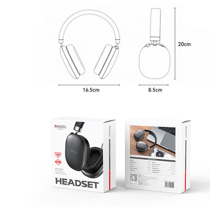 Handsfree Bluetooth Yesido EP05, A2DP, ANC, Svart