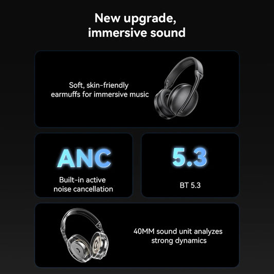 Handsfree Bluetooth Yesido EP08, A2DP, ANC, Svart