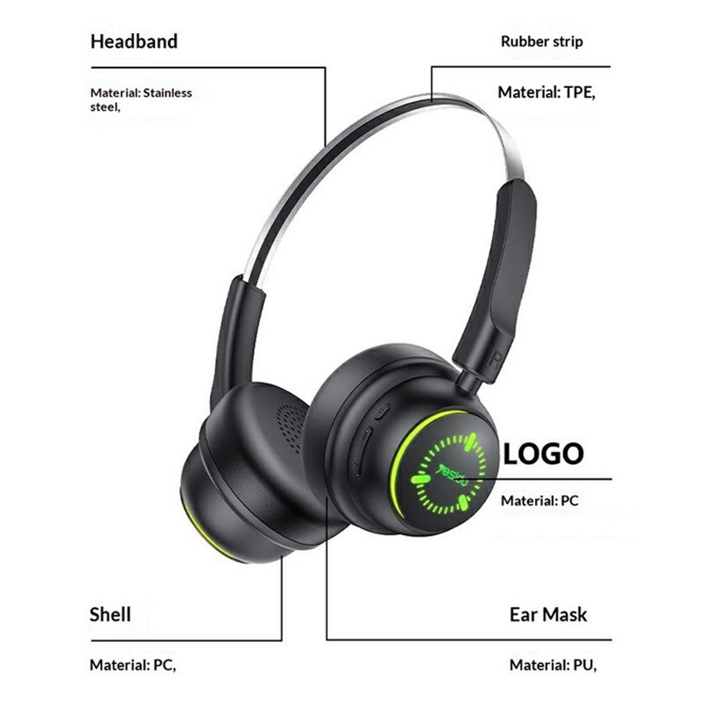 Handsfree Bluetooth Yesido EP15 Kids, A2DP, Svart