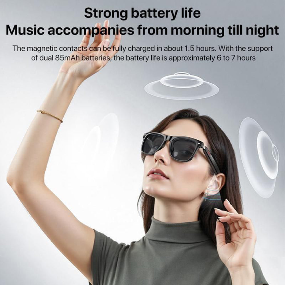 Handsfree Bluetooth Yesido IO35, Unisex solbrilletype, A2DP, Svart
