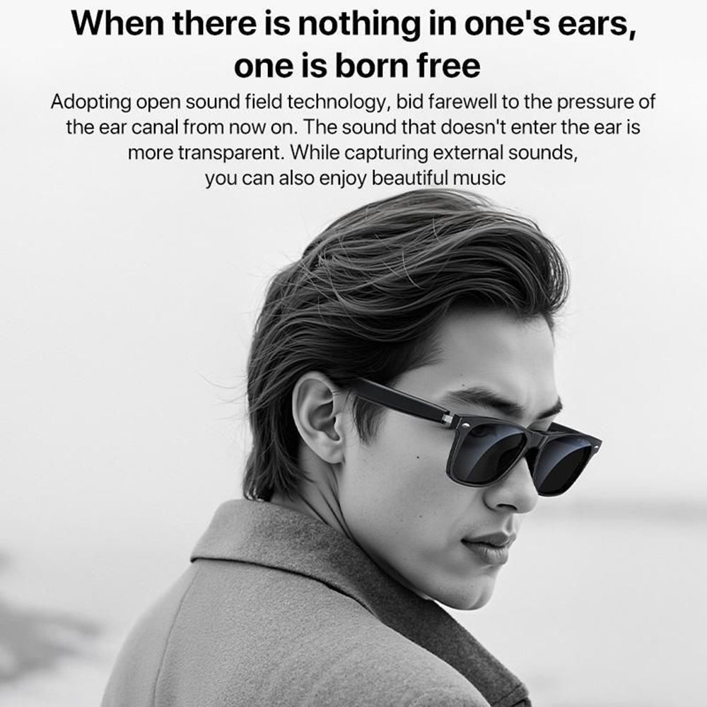 Handsfree Bluetooth Yesido IO35, Unisex solbrilletype, A2DP, Svart
