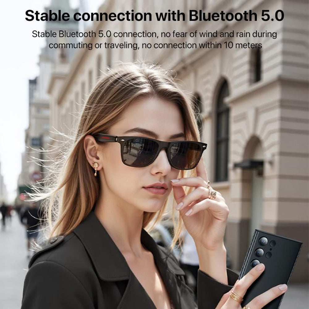 Handsfree Bluetooth Yesido IO35, Unisex solbrilletype, A2DP, Svart