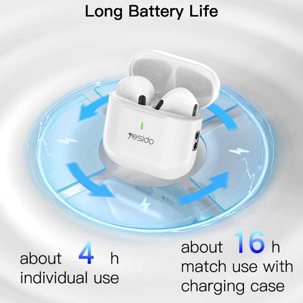 Handsfree Bluetooth Yesido TWS17, TWS, Hvit