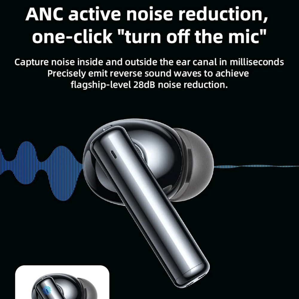 Handsfree Bluetooth Yesido TWS23, TWS, ANC, Svart
