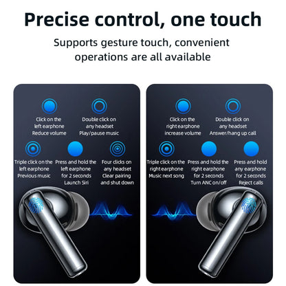 Handsfree Bluetooth Yesido TWS23, TWS, ANC, Svart