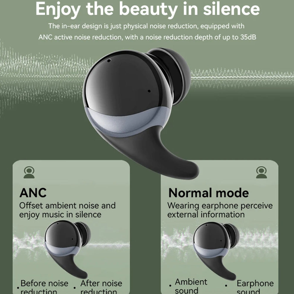 Handsfree Bluetooth Yesido TWS30, TWS, ANC, Svart