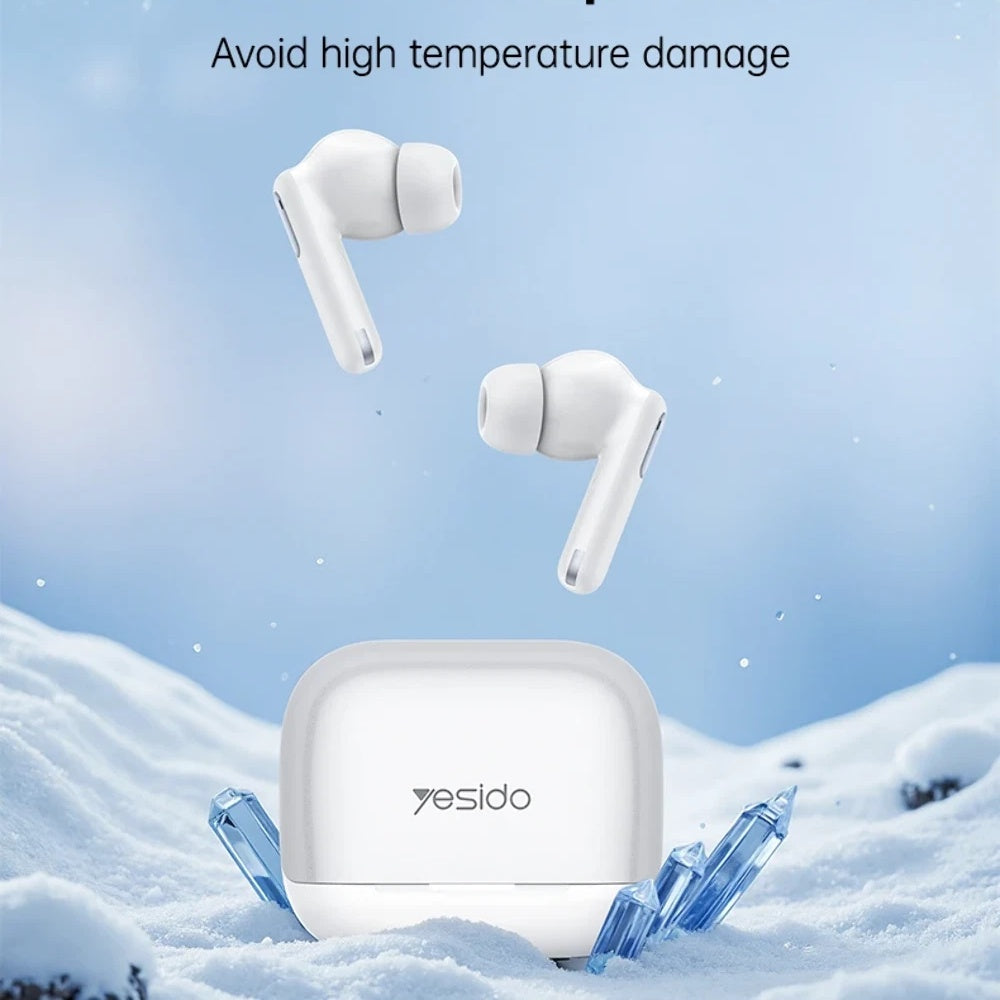 Handsfree Bluetooth Yesido TWS34, TWS, ANC, Hvit