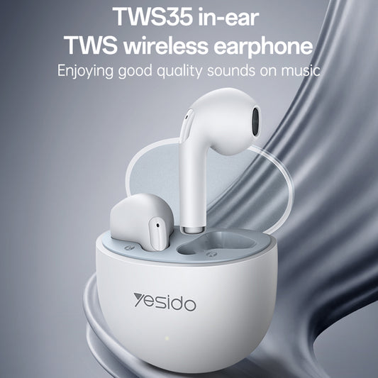 Handsfree Bluetooth Yesido TWS35, TWS, Hvit
