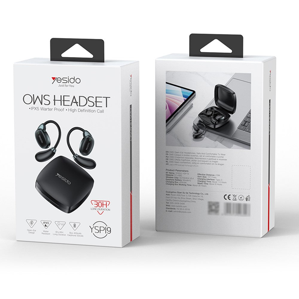Handsfree Bluetooth Yesido YSP19 BL, TWS, Svart