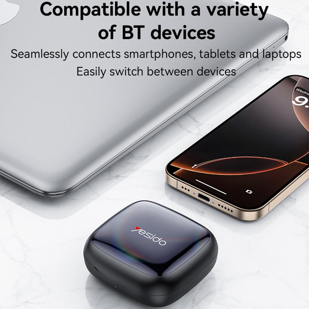 Handsfree Bluetooth Yesido YSP24, TWS, Svart