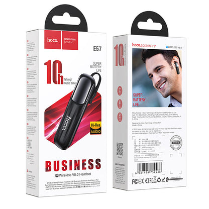 Handsfree Bluetooth HOCO E57, A2DP, Svart