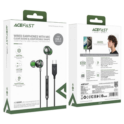 Handsfree USB-C Acefast L5, 1.2m, Svart