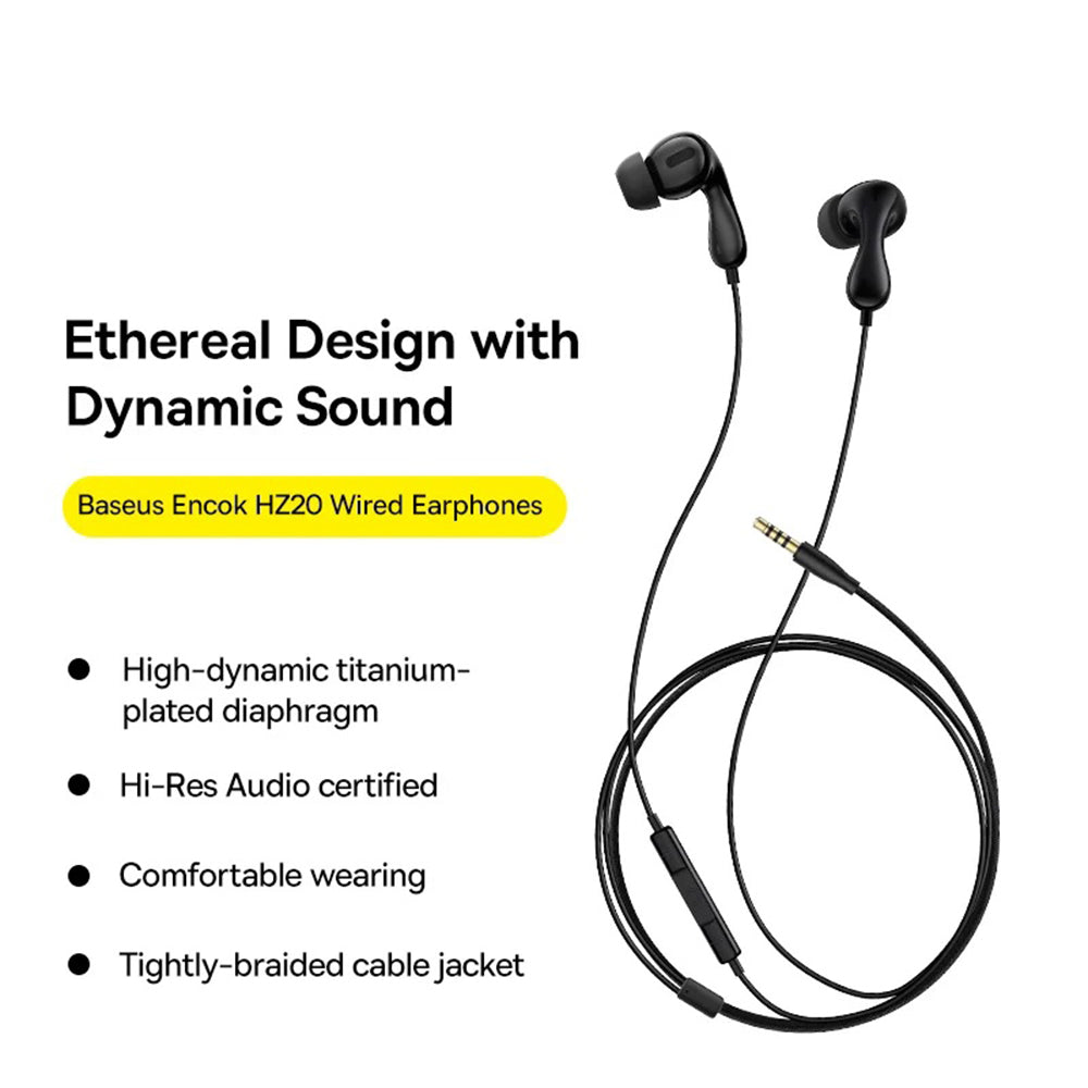 Handsfree USB-C Baseus Encok CZ20, Svart A00171400113-00