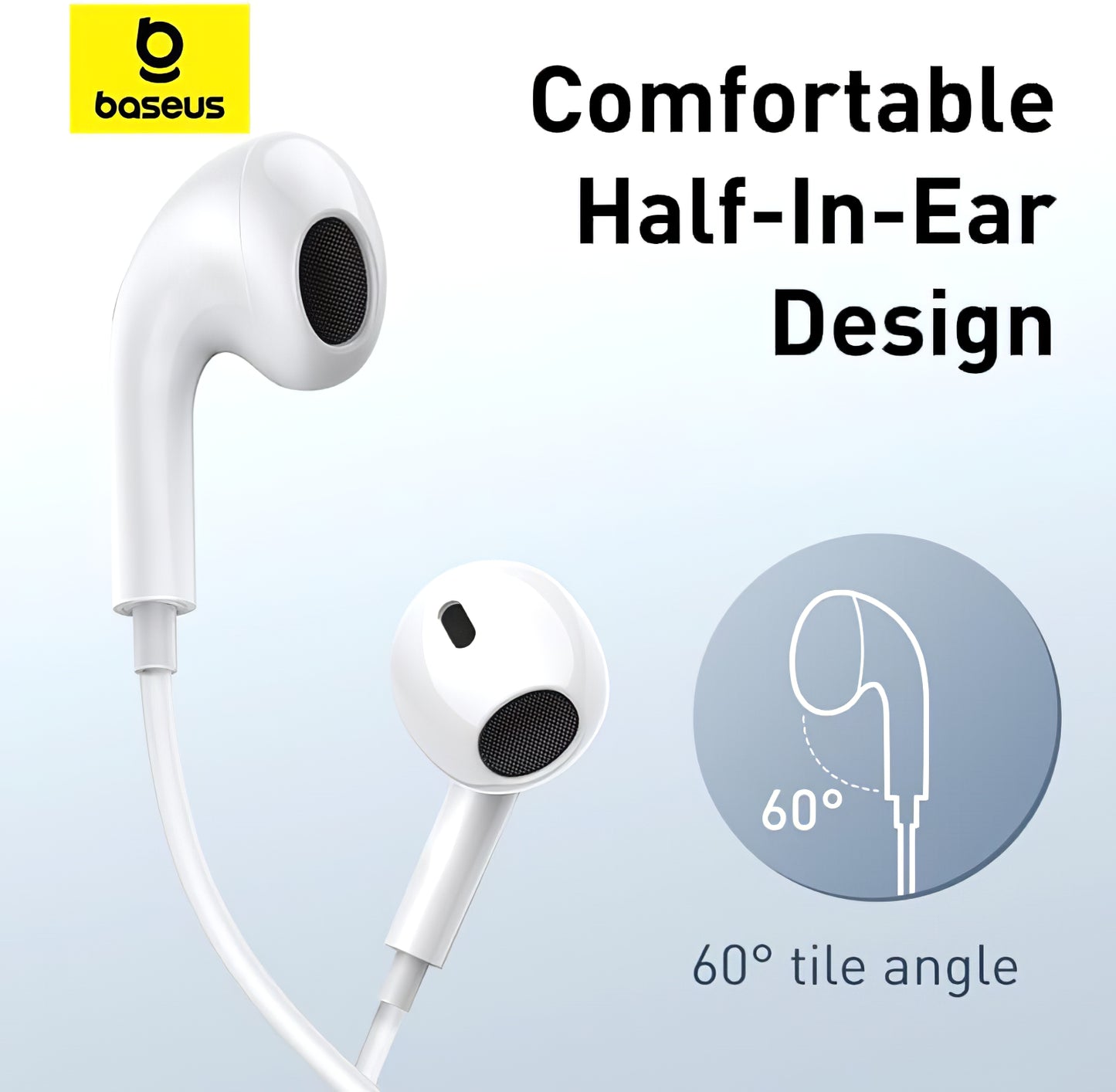 Håndfri USB-C Baseus Encok CZ17, Hvit A001700000000213-Z1 