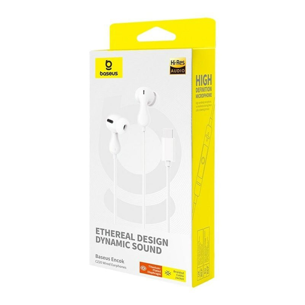 Handsfree USB-C Baseus Encok CZ20, Hvit A00171400213-00