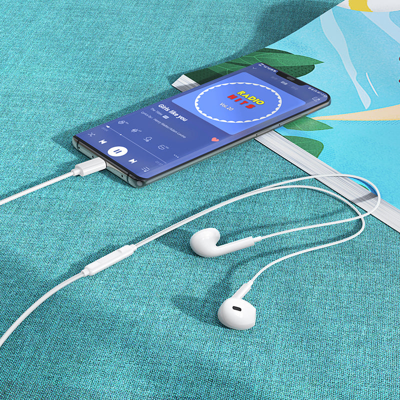 Handsfree USB-C Borofone BM100 Max Fuente, Hvit