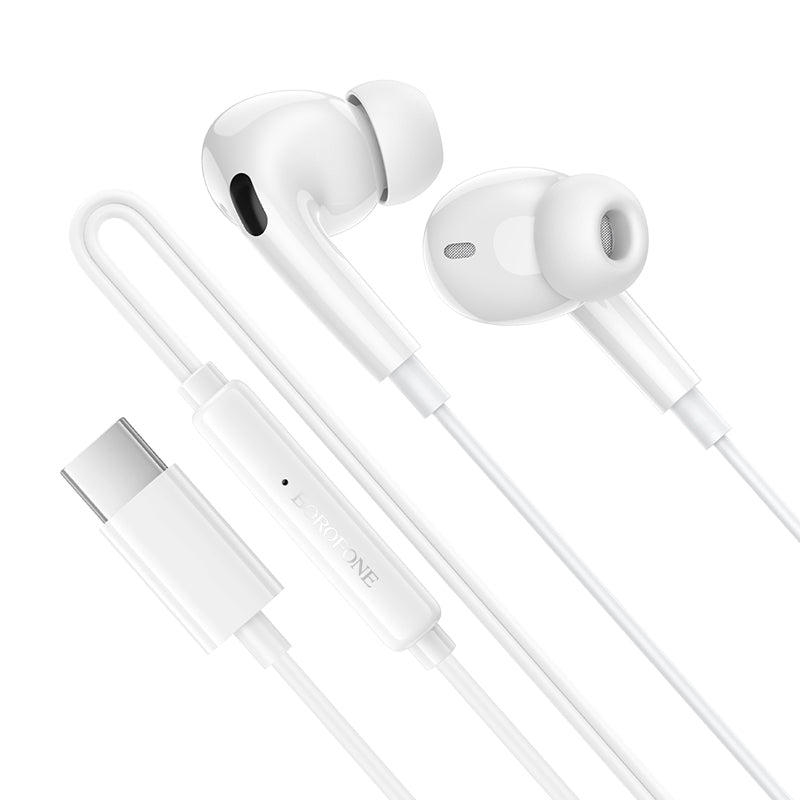 Handsfree USB-C Borofone BM100 Pro Fuente, Hvit