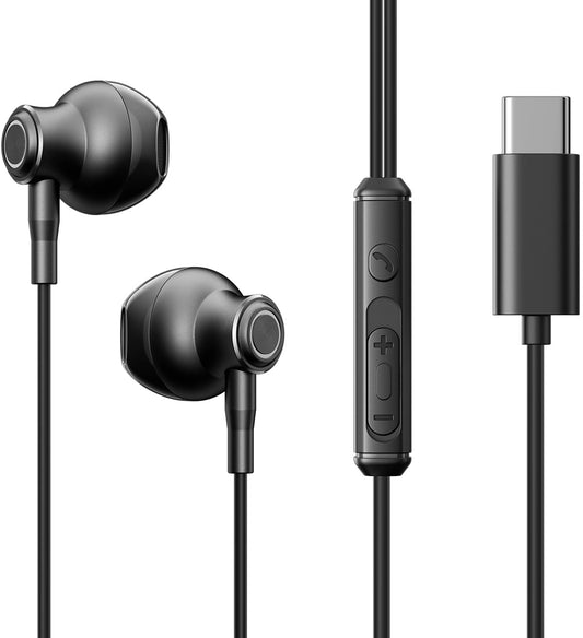 Handsfree USB-C Joyroom JR-EC07, Svart