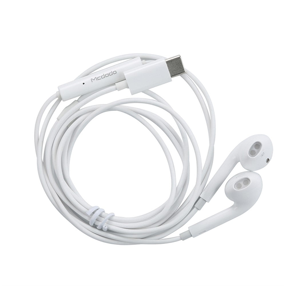 Handsfree USB-C McDodo HP-6071 Element, 1.2m, Hvit