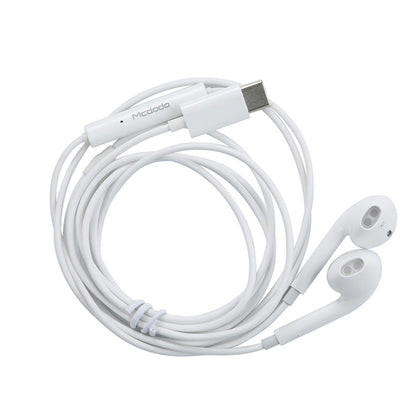 Handsfree USB-C McDodo HP-6071 Element, 1.2m, Hvit