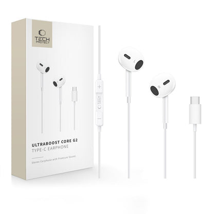 Handsfree USB-C Tech-Protect Ultraboost Core G2, Hvit