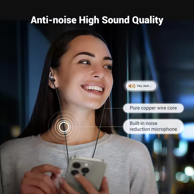 Handsfree USB-C UGREEN EP105, Svart