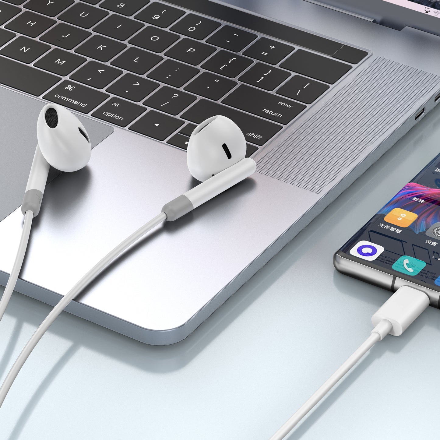 Håndfrie USB-C WiWu EB314, hvit 