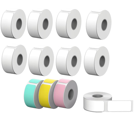 Rull med selvklebende etiketter for Label Era-skriver, sett med 12 stk