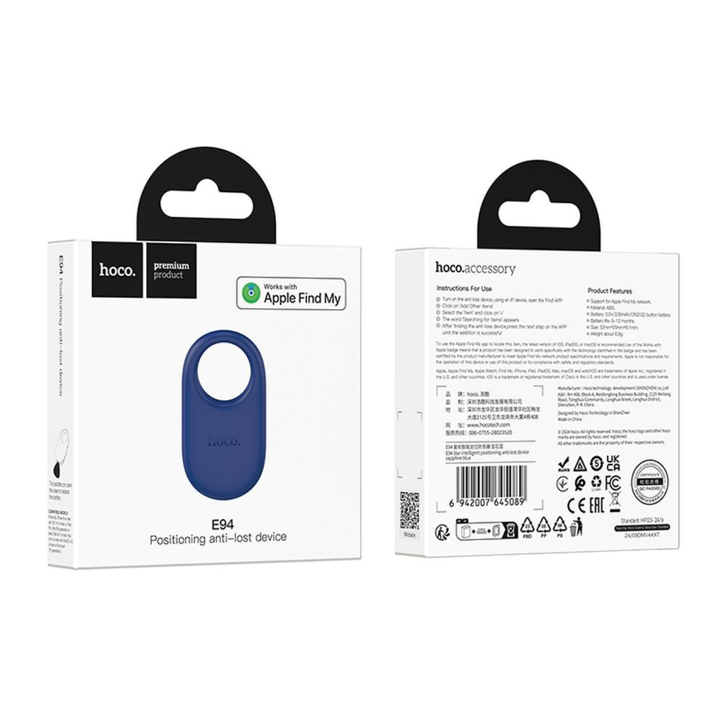 HOCO SmartTag E94 for iOS-serien, Marineblå