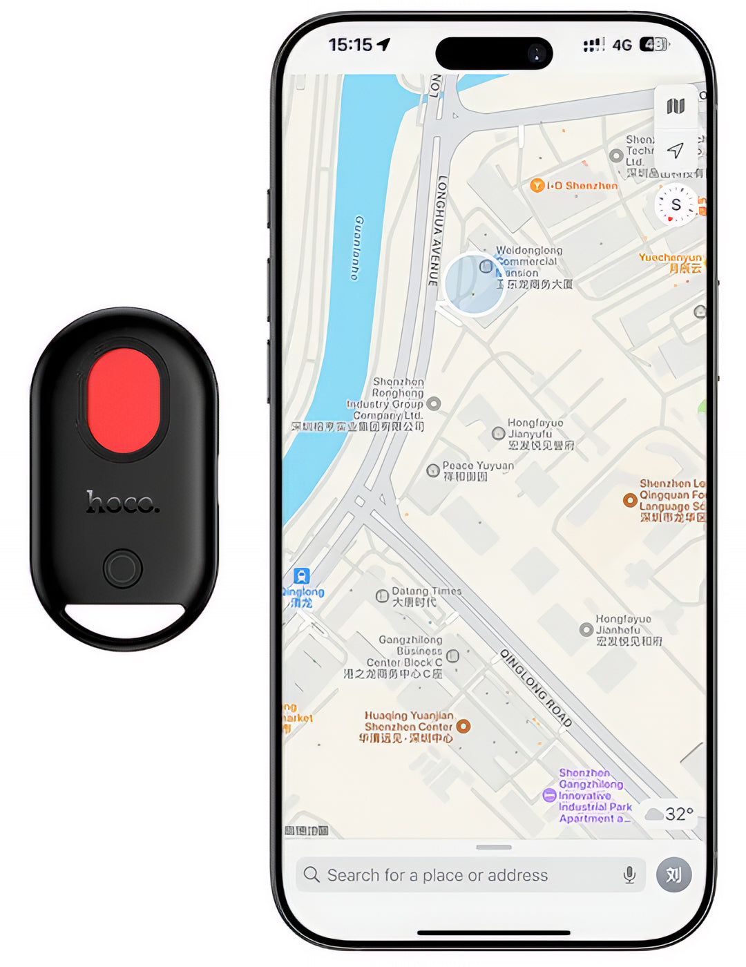 HOCO SmartTag E95 3in1 for iOS-serien, Svart