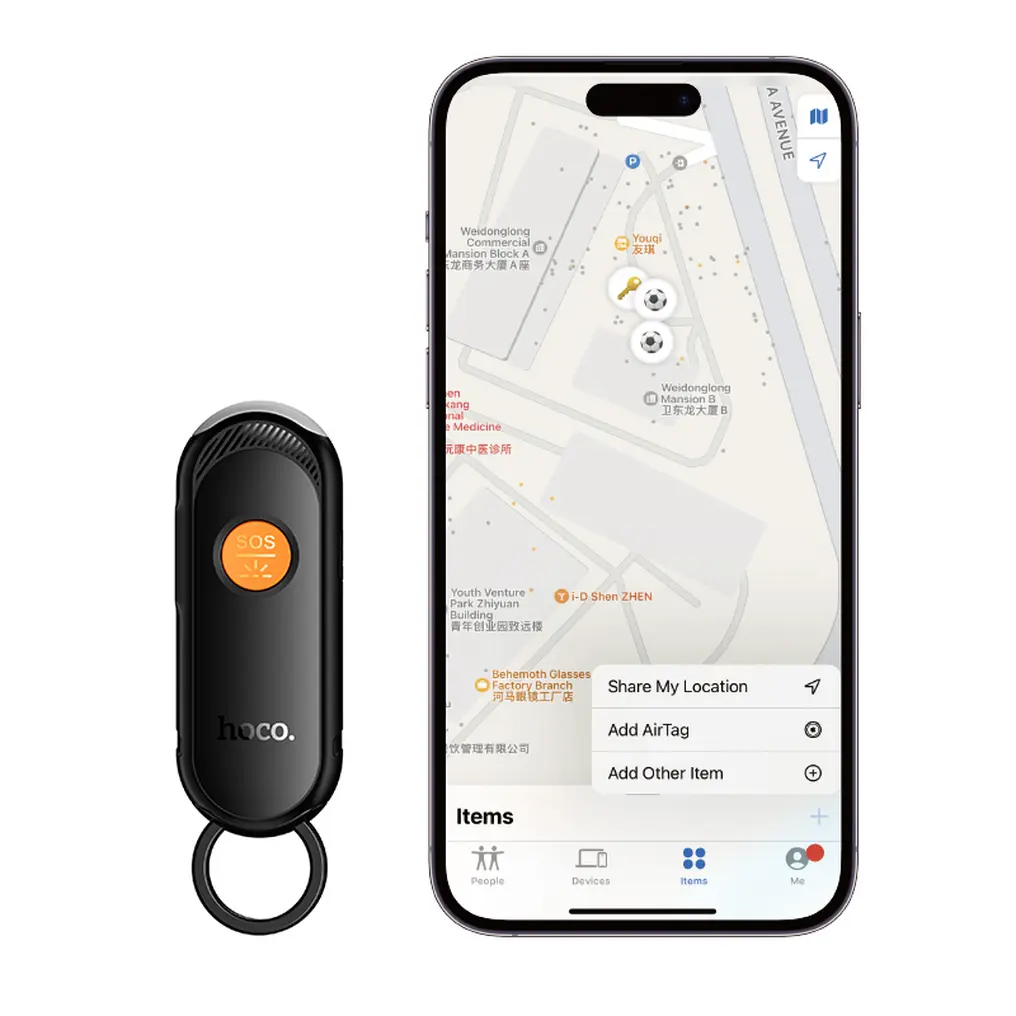 HOCO SmartTag E99 Flash for iOS-serien, svart