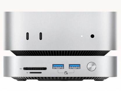 Orico MiniLink M49P multifunksjonshub for Apple Mac Mini M4, 9-i-1, Sølv