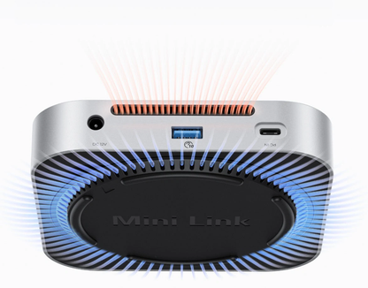 Orico MiniLink M49P multifunksjonshub for Apple Mac Mini M4, 9-i-1, Sølv