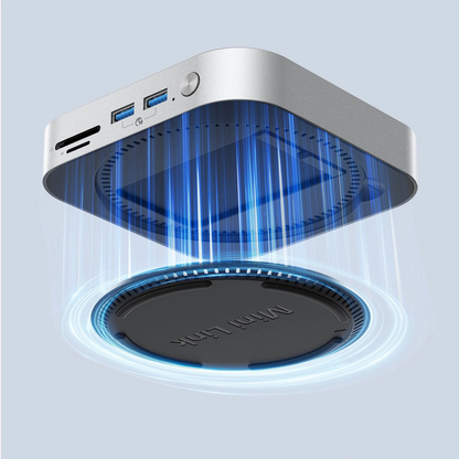 Orico MiniLink M49P multifunksjonshub for Apple Mac Mini M4, 9-i-1, Sølv