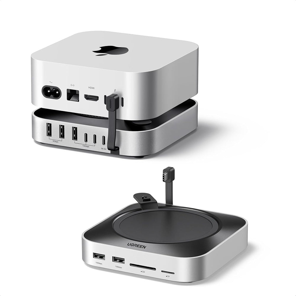 UGREEN CM841A multifunksjonell hub (95094) for Apple Mac Mini M4 / Pro, 10-i-1, grå