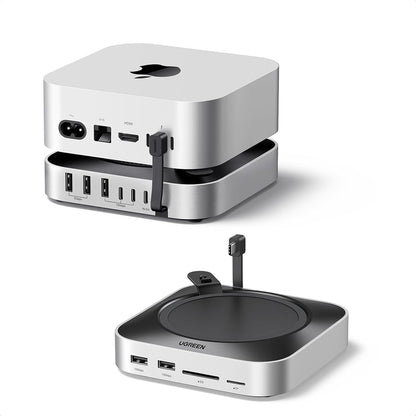 UGREEN CM841A multifunksjonell hub (95094) for Apple Mac Mini M4 / Pro, 10-i-1, grå