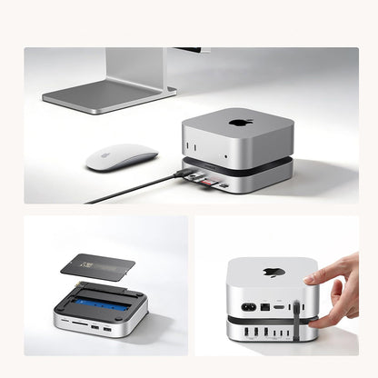 UGREEN CM841A multifunksjonell hub (95094) for Apple Mac Mini M4 / Pro, 10-i-1, grå